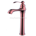 Set Faucet Sinki Kapal Vintaj Tuil Tunggal Rose Gold